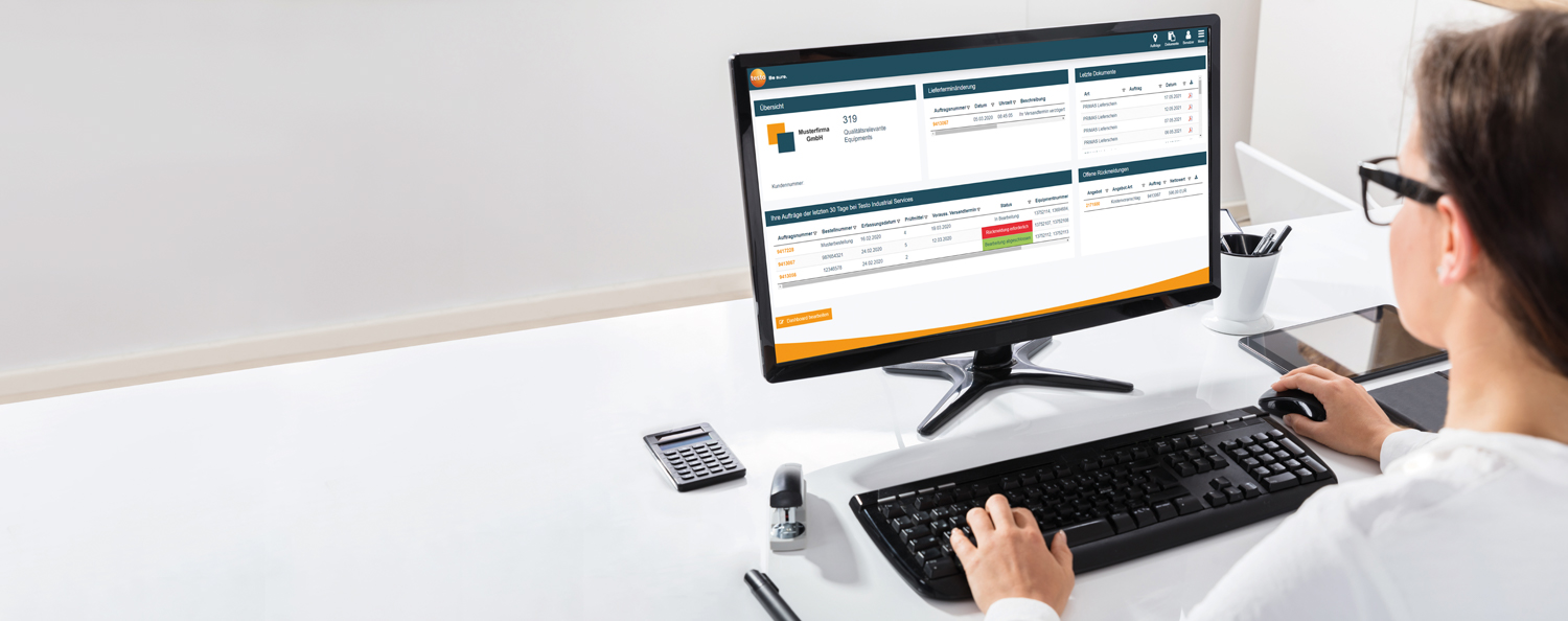 Informationen zum Auftragsprozess im Testo Industrial Services Portal