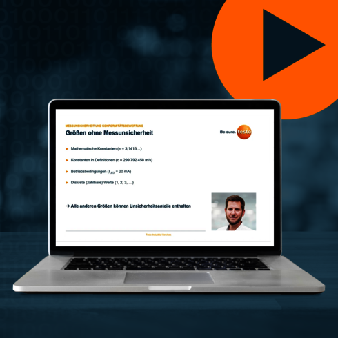 Bildausschnitt des Referenten beim Live-Webinar Grundlagen der Messunsicherheit und Konformitätsbewertung bei der Kalibrierung