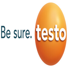 Das Testo-Logo mit Slogan.